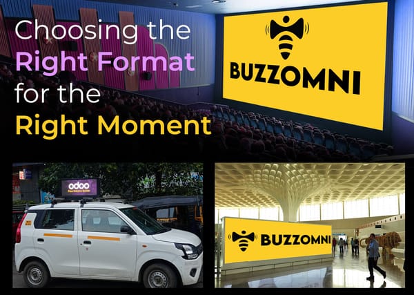 Buzzomni's OOH advertising formats  for brand engagement and awareness.