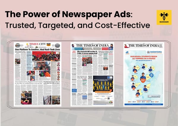 BuzzOmni showcasing the credibility of newspaper ads compared to digital marketing
