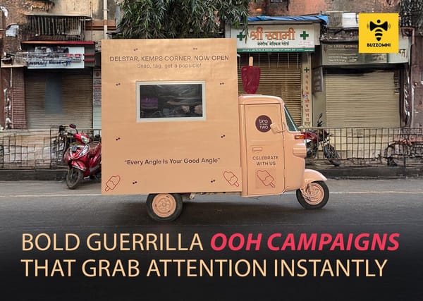 BuzzOmni showcasing bold guerrilla OOH marketing that grabs attention and stops people in their tracks