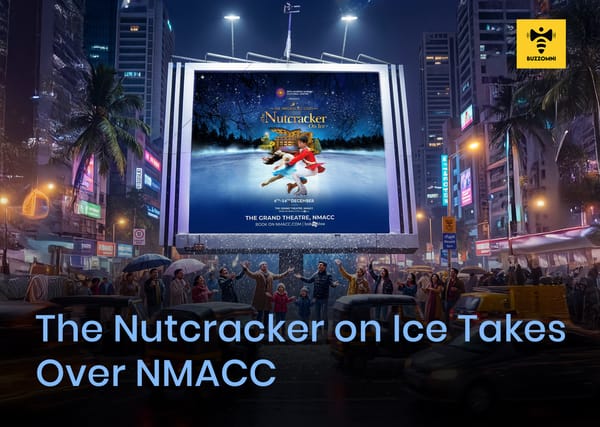A snowy billboard at NMACC turns Mumbai into a mini winter wonderland.