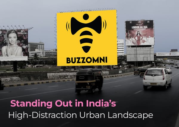 Advertising in India showing how brands capture attention in city environments through high-visibility campaigns by BuzzOmni